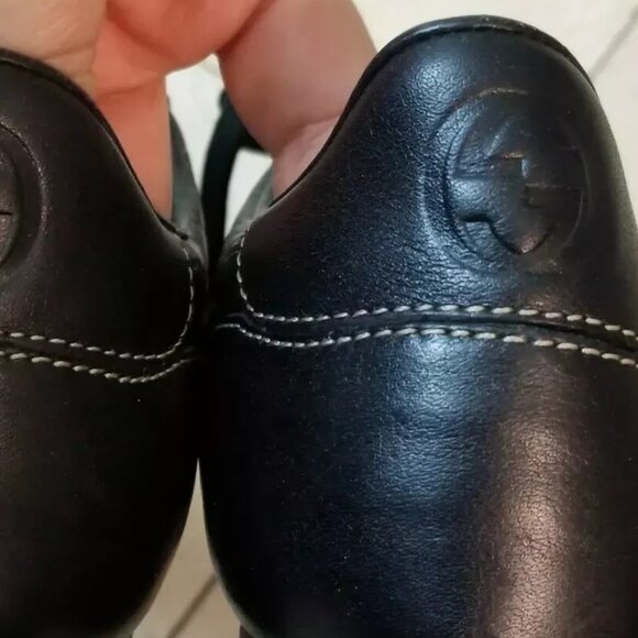 GUCCI GUCCISSIMA LEATHER SNEAKERS BLACK & RED 39 - Picture 16 of 16